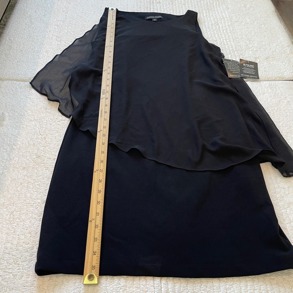Boston Proper Dress Women's Size S Black Sleeveless Flow Chiffon Overlay - Picture 12 of 13